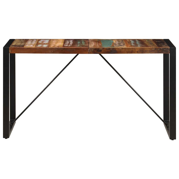 vidaXL Table de salle à manger 140x70x75 cm en bois de récupération massif