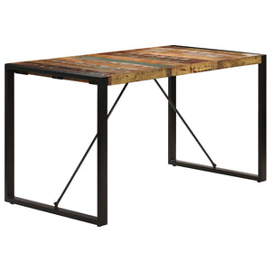 vidaXL Table de salle à manger 140x70x75 cm en bois de récupération massif