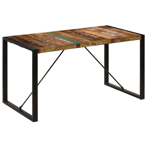 vidaXL Table de salle à manger 140x70x75 cm en bois de récupération massif
