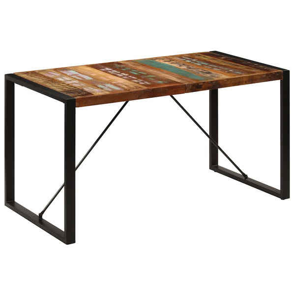 vidaXL Table de salle à manger 140x70x75 cm en bois de récupération massif