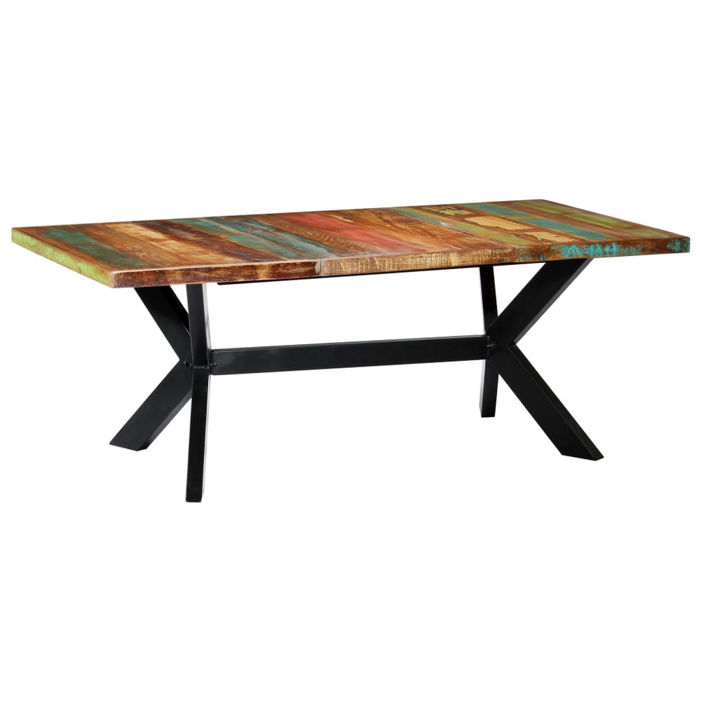 vidaXL Table de salle à manger 200x100x75 cm Bois de récupération massif
