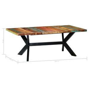 vidaXL Table de salle à manger 200x100x75 cm Bois de récupération massif