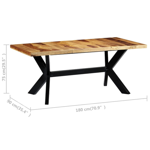 vidaXL Table de salle à manger 180x90x75 cm Bois d'acacia massif