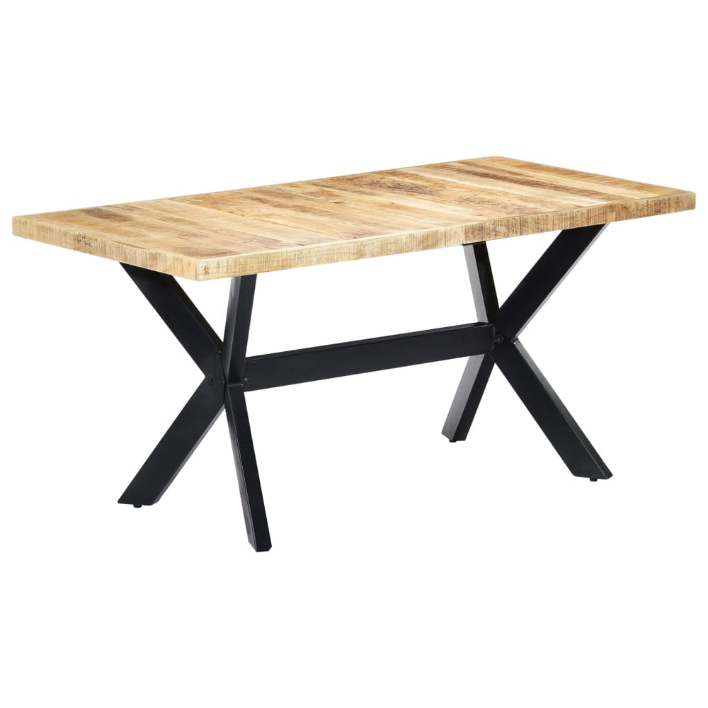 vidaXL Table de salle à manger 160x80x75 cm Bois de manguier brut