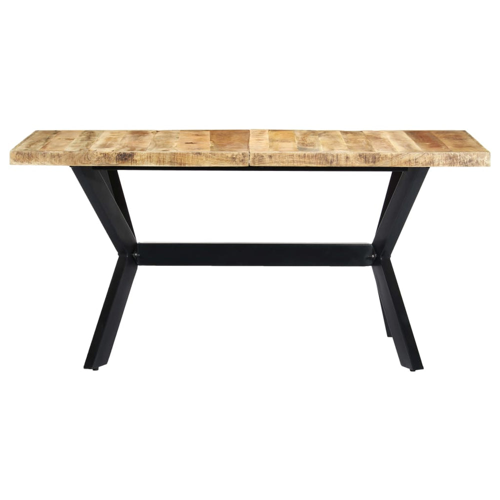vidaXL Table de salle à manger 160x80x75 cm Bois de manguier brut