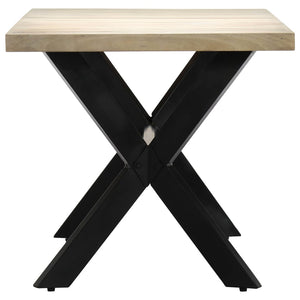 Esstisch Weiß 160x80x75 cm Massivholz Mango