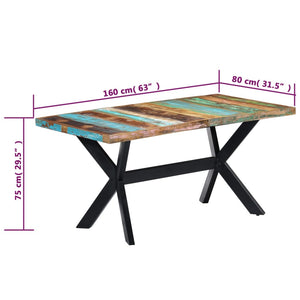 Esstisch 160x80x75 cm Altholz Massiv