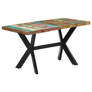vidaXL Table de salle à manger 140x70x75 cm en bois de récupération massif