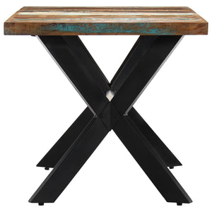 vidaXL Table de salle à manger 140x70x75 cm en bois de récupération massif