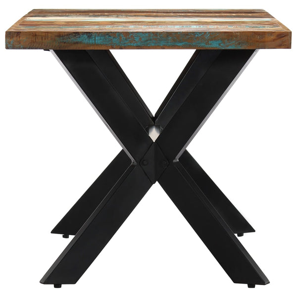 vidaXL Table de salle à manger 140x70x75 cm en bois de récupération massif