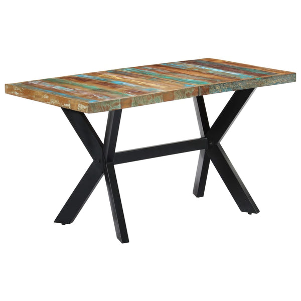 vidaXL Table de salle à manger 140x70x75 cm en bois de récupération massif