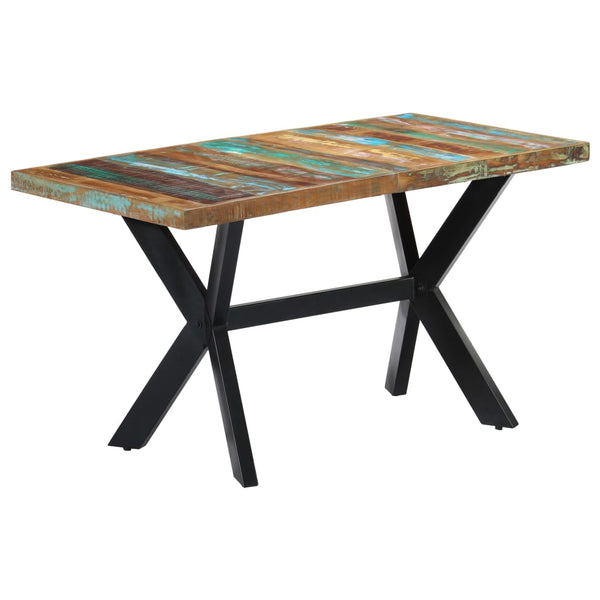 vidaXL Table de salle à manger 140x70x75 cm en bois de récupération massif