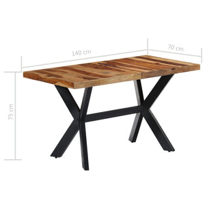 Esstisch 140x70x75 cm Massivholz Akazie