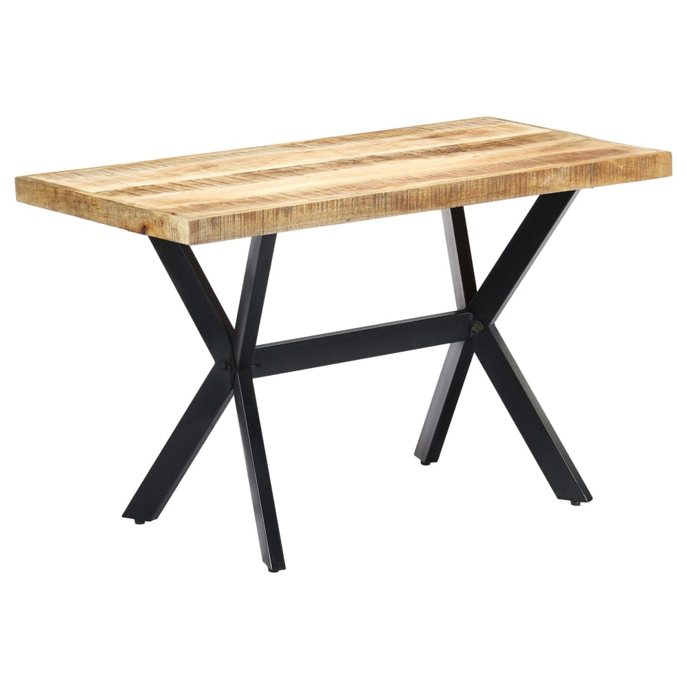 vidaXL Table de salle à manger 120x60x75 cm en bois de manguier brut