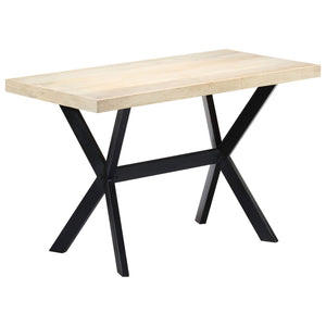 Esstisch Weiß 120x60x75 cm Massivholz Mango