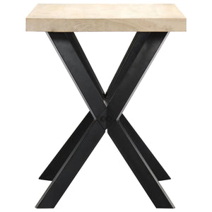 Esstisch Weiß 120x60x75 cm Massivholz Mango