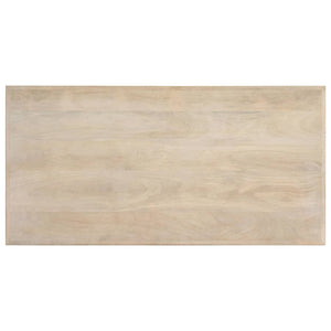 Esstisch Weiß 120x60x75 cm Massivholz Mango