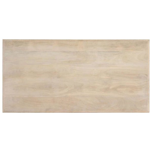 Esstisch Weiß 120x60x75 cm Massivholz Mango