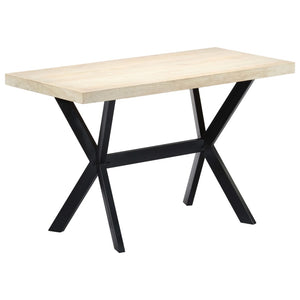 Esstisch Weiß 120x60x75 cm Massivholz Mango