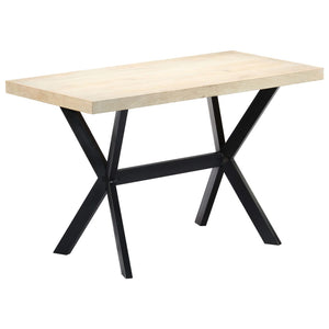 Esstisch Weiß 120x60x75 cm Massivholz Mango