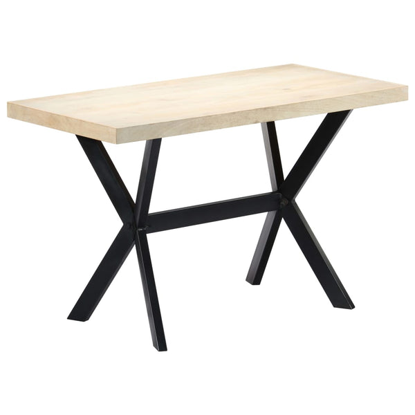 Esstisch Weiß 120x60x75 cm Massivholz Mango
