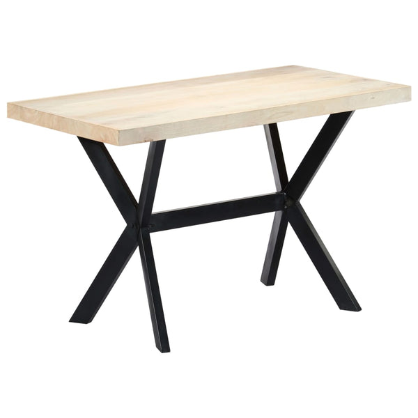 Esstisch Weiß 120x60x75 cm Massivholz Mango
