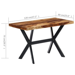 Esstisch 120x60x75 cm Massivholz Akazie