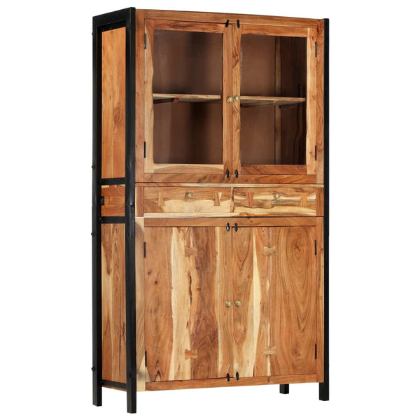 Highboard 100 x 40 x 175 cm Massivholz Akazie