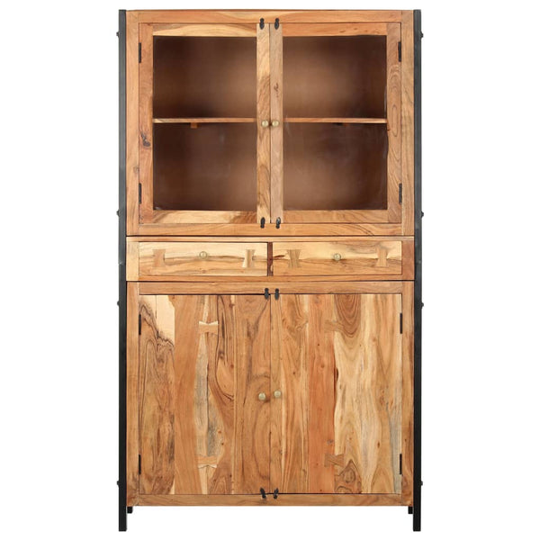 Highboard 100 x 40 x 175 cm Massivholz Akazie