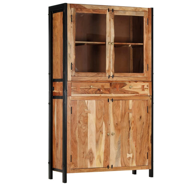 Highboard 100 x 40 x 175 cm Massivholz Akazie