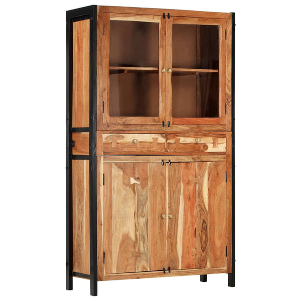 Highboard 100 x 40 x 175 cm Massivholz Akazie