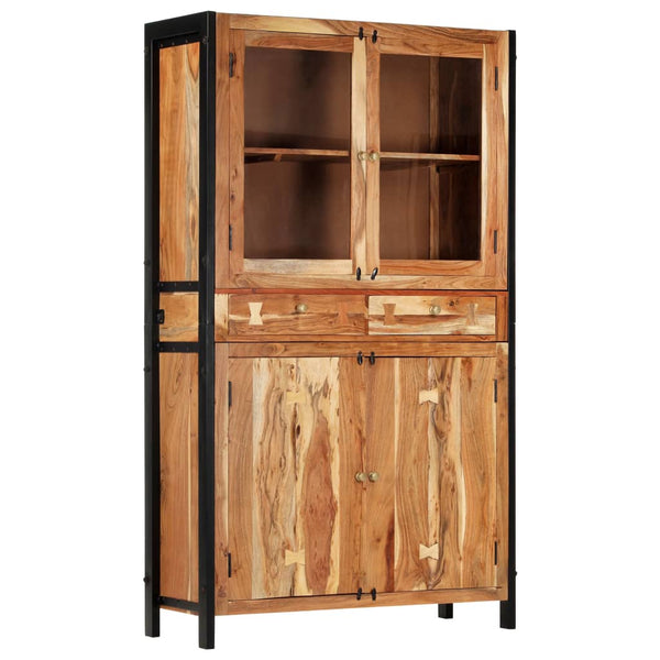 Highboard 100 x 40 x 175 cm Massivholz Akazie