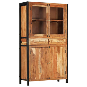 Highboard 100 x 40 x 175 cm Massivholz Akazie