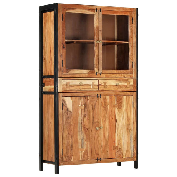 Highboard 100 x 40 x 175 cm Massivholz Akazie