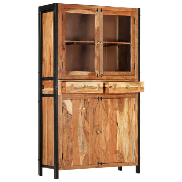 Highboard 100 x 40 x 175 cm Massivholz Akazie