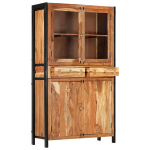 Highboard 100 x 40 x 175 cm Massivholz Akazie