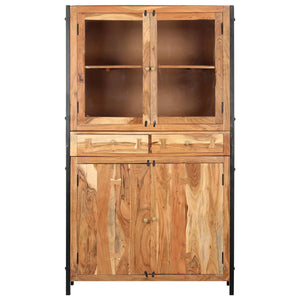 Highboard 100 x 40 x 175 cm Massivholz Akazie