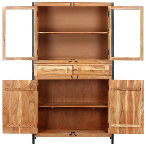 Highboard 100 x 40 x 175 cm Massivholz Akazie