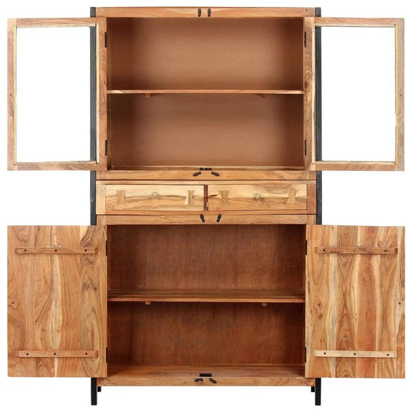Highboard 100 x 40 x 175 cm Massivholz Akazie