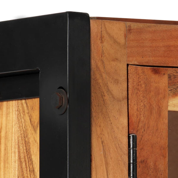 Highboard 100 x 40 x 175 cm Massivholz Akazie