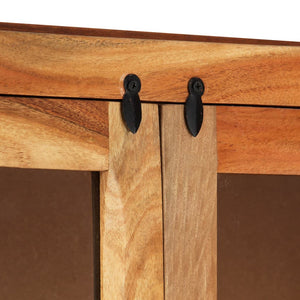 Highboard 100 x 40 x 175 cm Massivholz Akazie