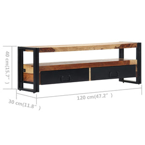 TV-Schrank 120x30x40 cm Massivholz Akazie