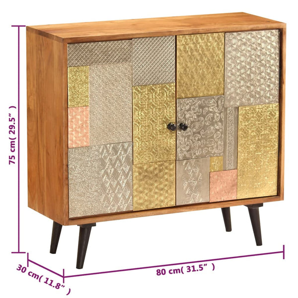 Sideboard 80x30x75 cm Massivholz Akazie