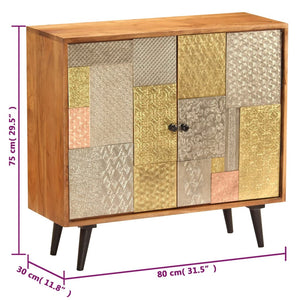 Sideboard 80x30x75 cm Massivholz Akazie