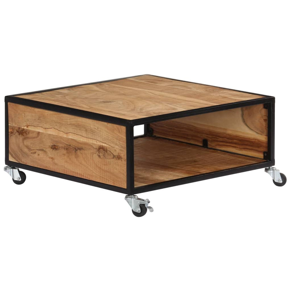 vidaXL Table basse 70x70x32 cm Bois de manguier massif