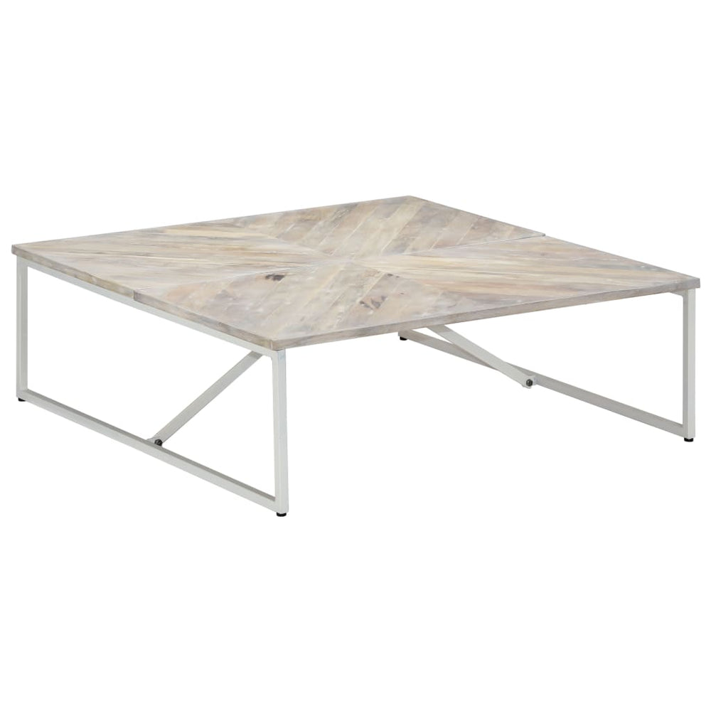vidaXL Table basse 110x110x36 cm Bois de manguier massif