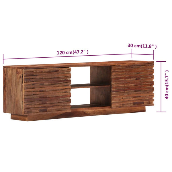 TV-Schrank 120x30x40 cm Massivholz Akazie