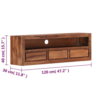 TV-Schrank 120x30x40 cm Massivholz Akazie