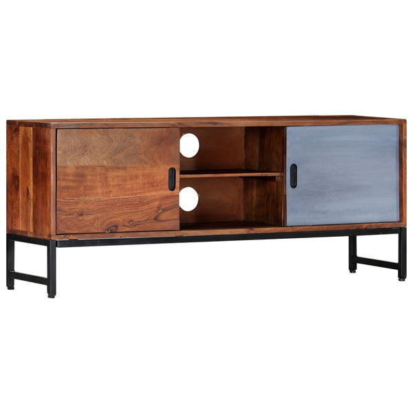 vidaXL Meuble TV 120x30x49 cm Bois d'acacia massif