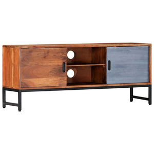vidaXL Meuble TV 120x30x49 cm Bois d'acacia massif